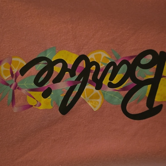 New Malibu Barbie Women's Size‎ XXL Pink Sweatshirt Tropical Barbie Silhouette - Picture 3 of 8